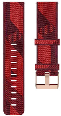 Cinghia in nylon Ricardo 20 mm (per Garmin Venu, Venu Sq, Venu Sq 2, Venu 2 plus, ecc.), rossa, sgancio rapido