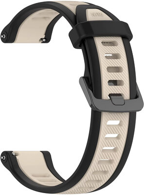 Cinturino in silicone Ricardo 20 mm (Garmin Venu, Venu Sq, Venu Sq 2, Venu 2 plus, ecc.), beige, sgancio rapido