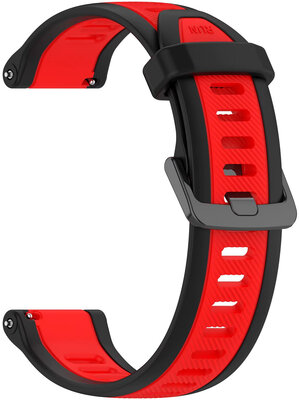 Cinturino in silicone Ricardo 20 mm (Garmin Venu, Venu Sq, Venu Sq 2, Venu 2 plus, ecc.), rosso, sgancio rapido