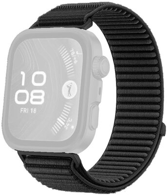 cinturino in nylon Ricardo Frabosa (per Huawei Watch Fit 3, 4, 4 Pro, 5, 5 Pro), Black