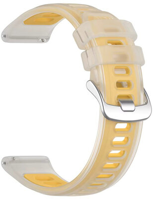Cinturino in silicone Ricardo 22mm (pro Garmin Forerunner 570 (47mm) aj.), giallo, Quick Release
