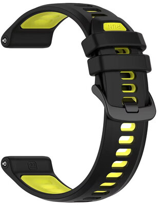 cinturino in silicone Ricardo Gressoney 22mm (per Garmin Forerunner 970), Black/Yellow