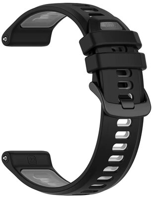 Cinturino in silicone Ricardo Gressoney 22mm (per Garmin Forerunner 970), Black/Gray
