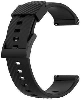 Cinturino in silicone Ricardo 24mm (pro Garmin Venu X1), nero, Quick Release