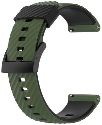 Cinturino in silicone Ricardo 24mm (pro Garmin Venu X1), verde V2, Quick Release