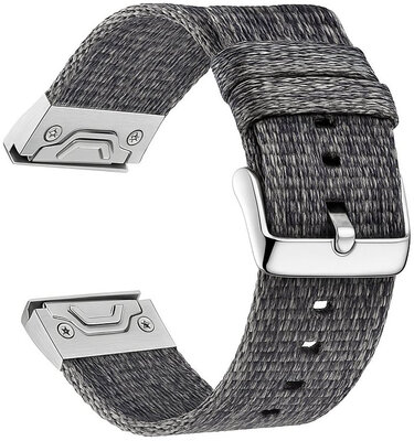 Cinturino in nylon Ricardo 20mm (pro Garmin Fenix 8/7S/6S (43mm), aj.), grigio V2, QuickFit