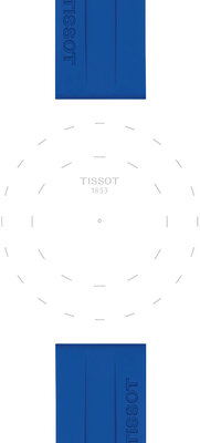 Cinturino in silicone Tissot T852.050.991 22mm, blu, Quick Release