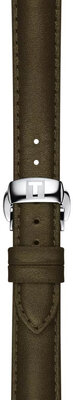 Cinturino in pelle Tissot T852.046.066 15mm, verde, Quick Release