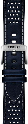 Cinturino in pelle Tissot T852.051.015 22mm, blu, Quick Release