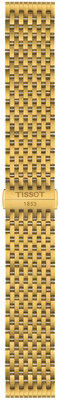 Bracciale in acciaio Tissot T852.049.487 20mm, oro, Quick Release