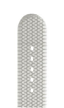 Cinturino in silicone Hirsch Racing L 40238800-2, bianco, lunghezza L