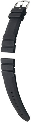 Cinturino in silicone Hirsch Seadiver L 40578850-2, nero, lunghezza L