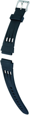 Cinturino in silicone Hirsch Space XL 40248850-2, nero, lunghezza XL