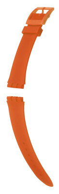 Cinturino in silicone Hirsch Tim 63049576-9, arancione