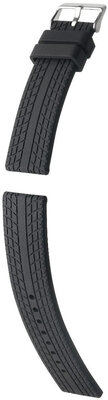 Cinturino in silicone Hirsch Wheeler L 40718850-2, nero, lunghezza L