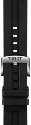 Cinturino in silicone Tissot T852.047.708 22mm, nero, Quick Release
