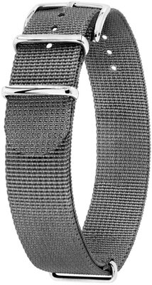 Cinturino in tessuto Hirsch Rush Recycle XL 40536030-2, grigio, lunghezza XL