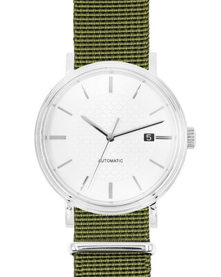 Cinturino in tessuto Hirsch Rush Recycle XL 40536040-2, verde, lunghezza XL