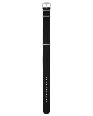 Cinturino in tessuto Hirsch Rush Recycle XL 40536050-2, nero, lunghezza XL