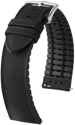 Cinturino in similpelle Hirsch Arne 0925090150-2, nero, Quick Release