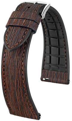 Hirsch Bark L 0935045015-2 cinturino in pelle, marrone, lunghezza L, sgancio rapido