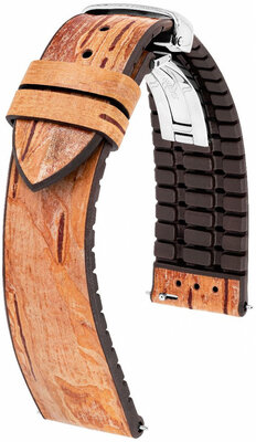 Cinturino in similpelle Hirsch Birch 0921045110-2, marrone, Quick Release