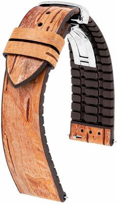 Cinturino in pelle di betulla Hirsch L 0921045010-2, marrone, lunghezza L, sgancio rapido
