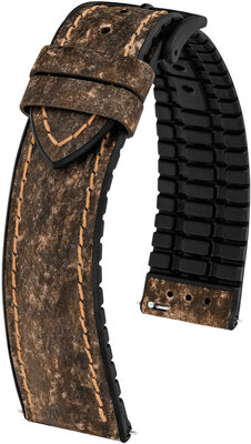 Cinturino in similpelle Hirsch Stone 0925044110-5, marrone, Quick Release