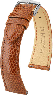 Cinturino in pelle Hirsch London 04366170-2, marrone, pelle di lucertola, Quick Release