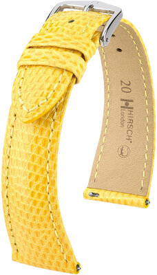 Cinturino in pelle Hirsch London 04366172-2, giallo, pelle di lucertola, Quick Release