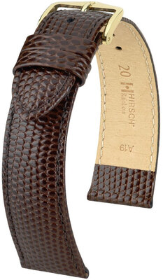 Cinturino in pelle Hirsch Rainbow 12302610NQ-1, marrone, pelle di vitello