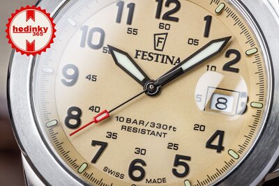 Festina Swiss Made Field 20081/1 (+ 2 cinturini di ricambio)