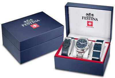 Festina Swiss Made Field 20081/2 (+ 2 cinturini di ricambio)