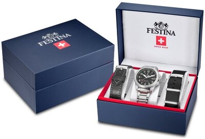 Festina Swiss Made Field 20081/4 (+ 2 cinturini di ricambio)