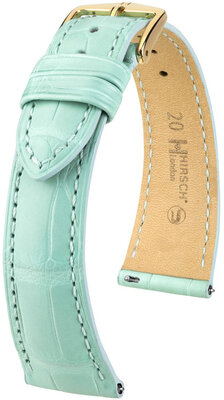 Cinturino in pelle Hirsch London 04307181-7, blu, pelle di alligatore, Quick Release