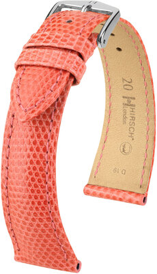 Cinturino in pelle Hirsch London 04366122-2, rosa, pelle di lucertola, Quick Release