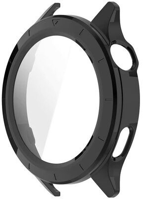 Cover protettiva (pro Xiaomi Watch S4), in plastica, nero + vetro