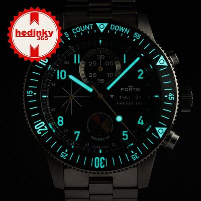 Fortis Novonaut N-42 Automatic Chronograph Amadee-24 F2040016 Limited Edition 100pcs (+ cinturino di ricambio)