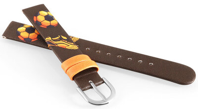 Cinturino in similpelle JVD JVDRJ7229.2 14mm, marrone, per bambini