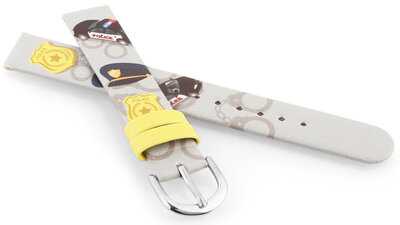 Cinturino in similpelle JVD RJ7232.3 14mm, grigio, per bambini