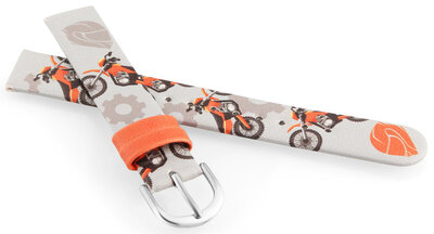 Cinturino in similpelle JVD RJ7233.1 14mm, grigio, per bambini