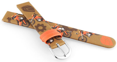 Cinturino in similpelle JVD RJ7233.2 14mm, marrone, per bambini