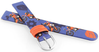 Cinturino in similpelle JVD RJ7233.3 14mm, blu, per bambini