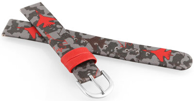 Cinturino in similpelle JVD RJ7235.1 14mm, grigio, per bambini