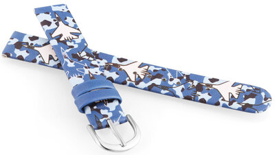 Cinturino in similpelle JVD RJ7235.3 14mm, blu, per bambini