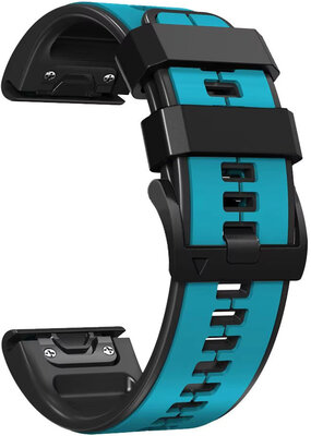 Cinturino in silicone Ricardo 22mm (pro Garmin Fenix 8/7/6 (47mm), Epix 2 aj.), blu, QuickFit