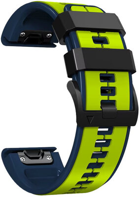 Cinturino in silicone Ricardo 22mm (pro Garmin Fenix 8/7/6 (47mm), Epix 2 aj.), giallo V2, QuickFit