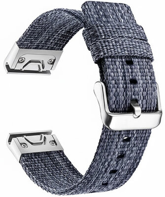 cinturino in nylon Ricardo Cervinia 26mm, Blue/Silver, QuickFit