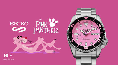 Seiko 5 Sports Automatic SRPM07K1 Pink Panther Limited Edition 9999pcs (+ cinturino di ricambio)