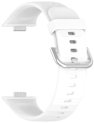 cinturino in silicone Ricardo Lavarone (per Huawei Watch Fit 3, 4, 4 Pro, 5, 5 Pro), White/Silver